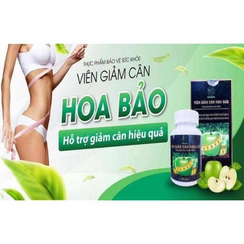 Viên giảm cân Hoa Bảo - Hỗ trợ giảm cân an toàn - Chiết xuất táo xanh - Hạ mỡ máu | BigBuy360 - bigbuy360.vn