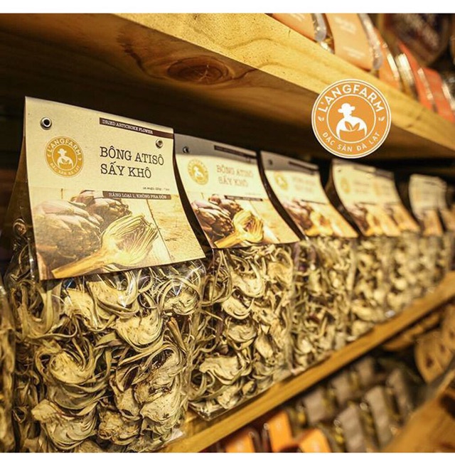 Bông atiso sấy khô, 225gr, bịch, LANGFARM, Đà Lạt