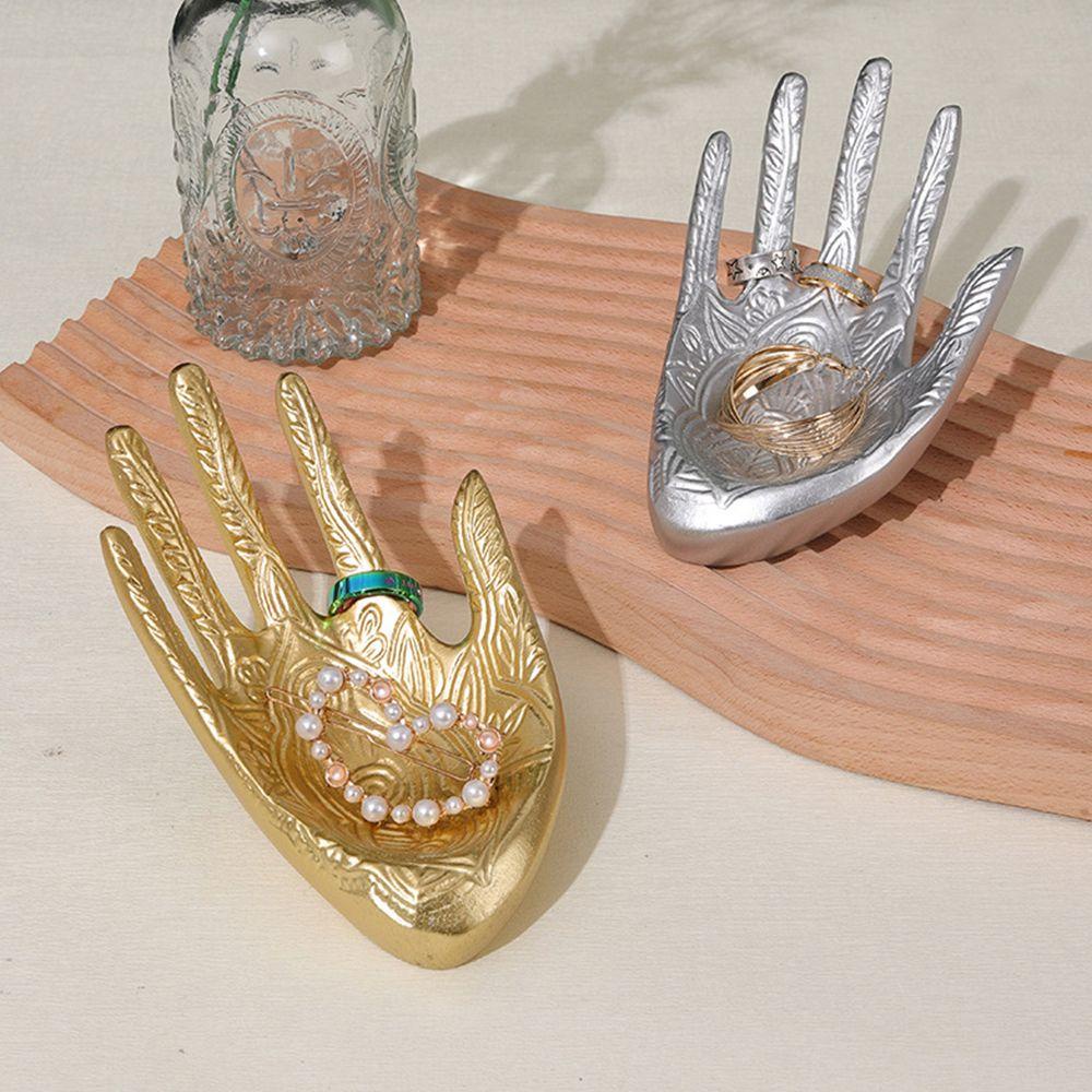 ANEMONE Đồ trang trí Bàn Tay Đứng Trưng Bày Nhẫn / Vòng cổ Bằng Hợp Kim Phong Cách Vintage