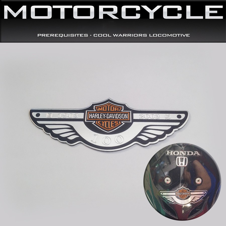 Tem logo harley davidson Xe Máy Nhôm nổi CNC - HL10