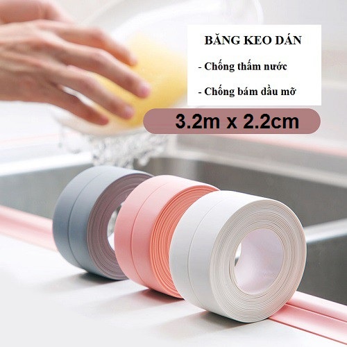 Băng Keo dán cạnh bếp âm tường , chống nấm móc , chống thấm nước tiện lợi cho gia đình