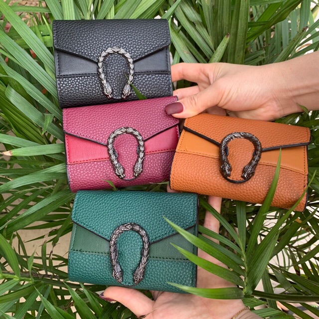 Ví mini gập da hạt