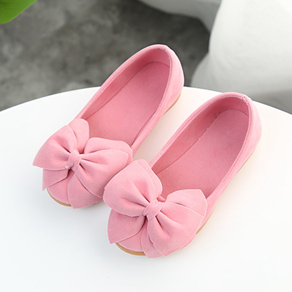 Giày búp bê đế mềm đính nơ xinh xắn Size 21-36 cho bé gái