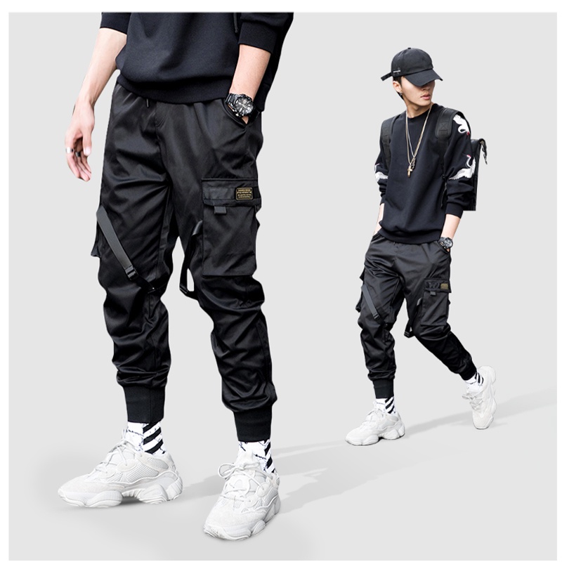 Quần thể thao nam kaki mã TT42 Quần jogger nam Black túi hộp bó ống Hàn Quốc chất vải đẹp ống dài thu đông