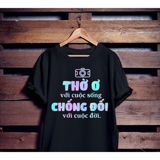 Áo phản quang in chữ Thờ Ơ siêu chất [FREESHIP] Áo unisex, áo đôi,áo thun nam nữ đen trắng from rộng, vải cotton xịn
