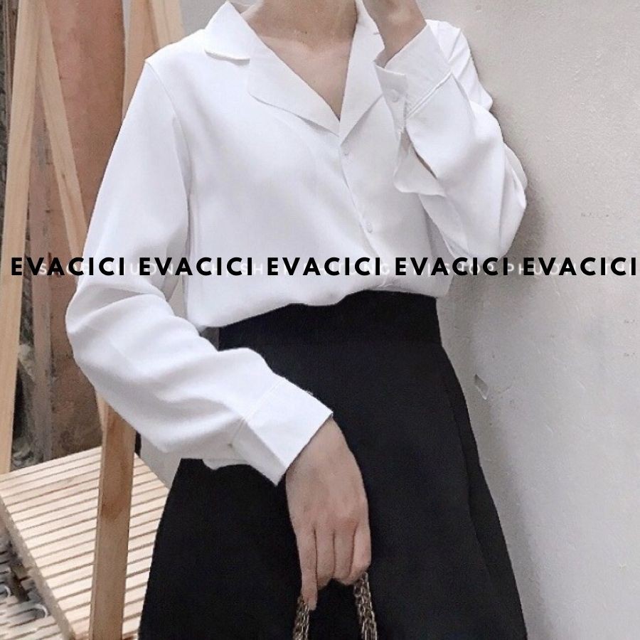 Sơ mi nữ cổ vest dài tay nhiều màu. Sơ mi nữ mặc hè chất voan siêu thích