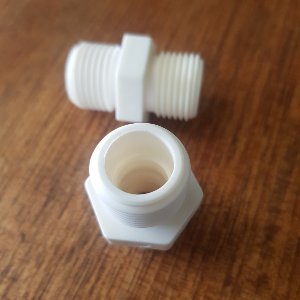 2 cái Nối 2 đầu ren ngoài 21