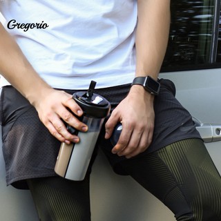 Gregorio~420/600ml Straw Separate Drink Water Beverage Bottle Couples Gift