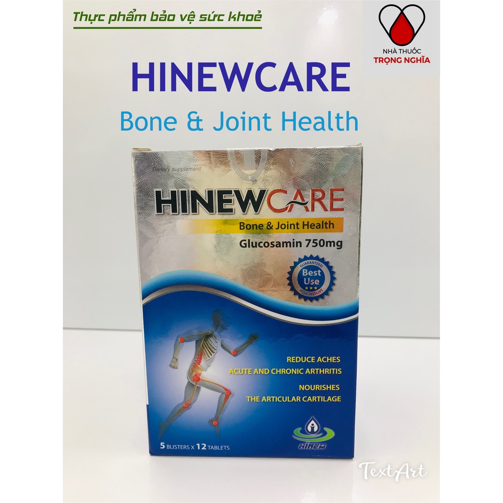 HINEWCARE - Hỗ trợ giúp khớp vận động linh hoạt, giảm đau mỏi,chống thoái hóa khớp hộp 60 viên