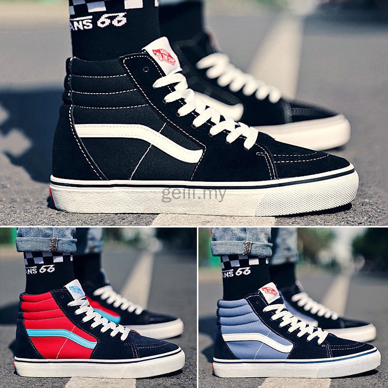 VANS Giày Thể Thao Canvas Cổ Cao Thời Trang Cho Cặp Đôi
