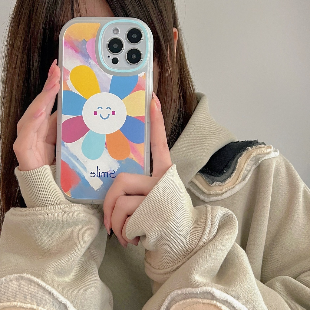 Ốp Điện Thoại Mềm Trong Suốt In Hình Hoa Hướng Dương Cho iphone 11 12 13 pro max mini XR XS 7 8 plus