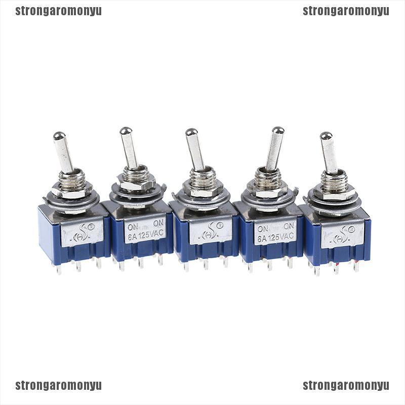 Set 5 Công Tắc Gạt 6P 6A 125VAC 6 Pin DPDT ON-ON Mini