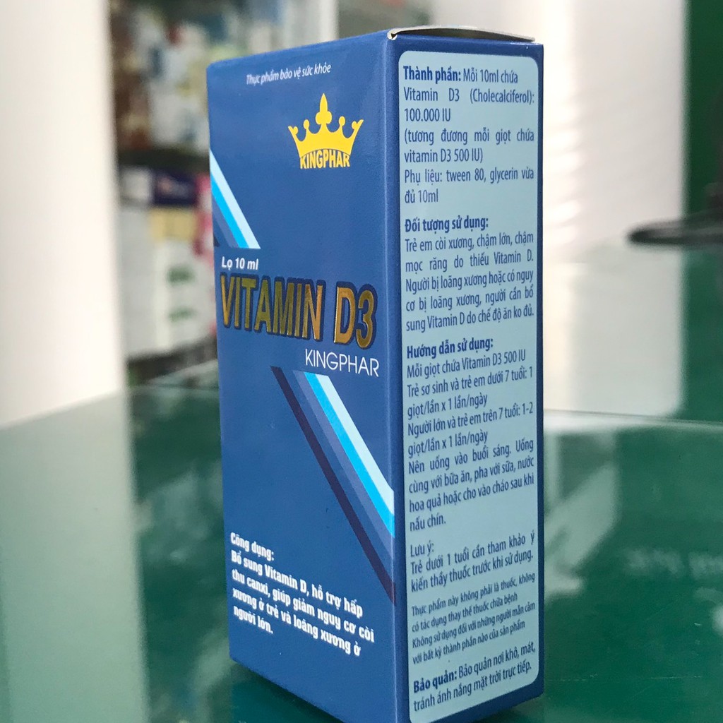 Vitamin D3 Kingfar 10Ml – Hỗ trợ giúp hấp thu canxi, chống vặn mình ở trẻ sơ sinh