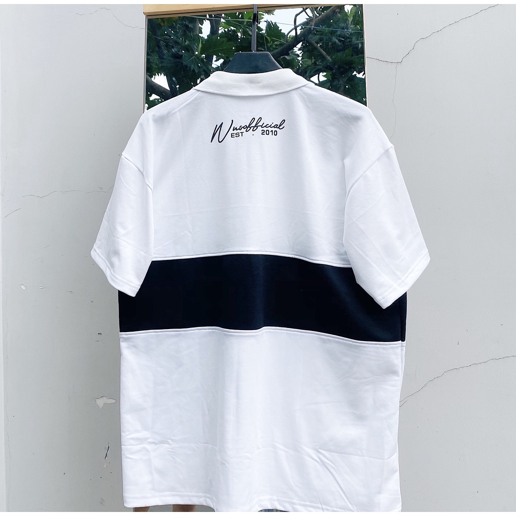[ Ảnh Thật] Áo Polo nam nữ- áo cổ trụ form rộng unisex nam nữ logo WZS