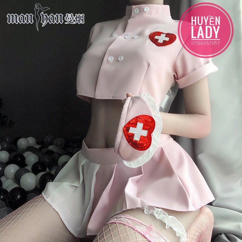 Cosplay sexy bộ đồ y tá hồng baby | BigBuy360 - bigbuy360.vn