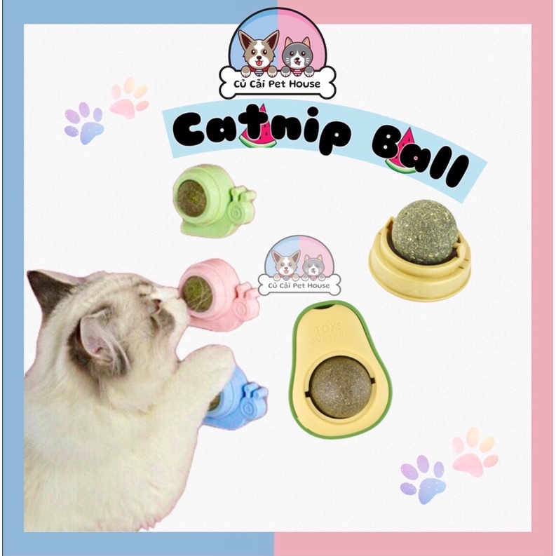 Catnip Ball - Viên Cỏ Mèo - Cỏ Bạc Hà Dán Tường