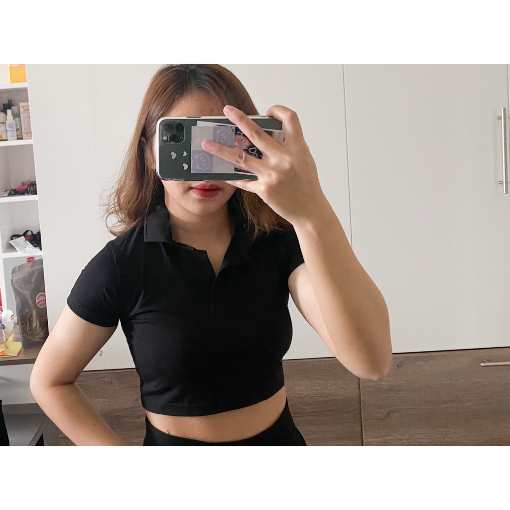 ÁO CROPTOP CÓ CỔ