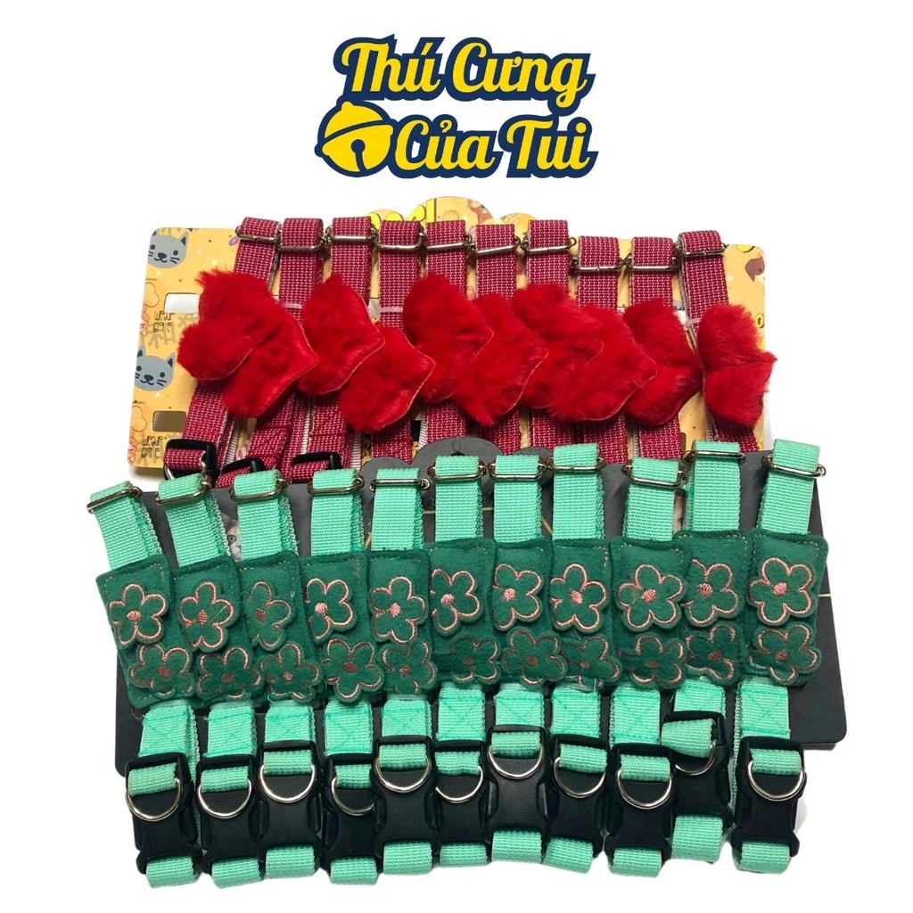 Vòng Cổ Cho Thú Cưng Chó Mèo Hình Trái Tim, Bông Hoa Dễ Thương - Thú Cưng Của Tui
