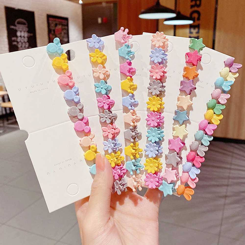 RainBow Bows Hộp 36 Kẹp Tóc Nhỏ Màu Trơn Họa Tiết Hoa Hoạt Hình Phong Cách Hàn Quốc Đáng Yêu Cho Bé Gái