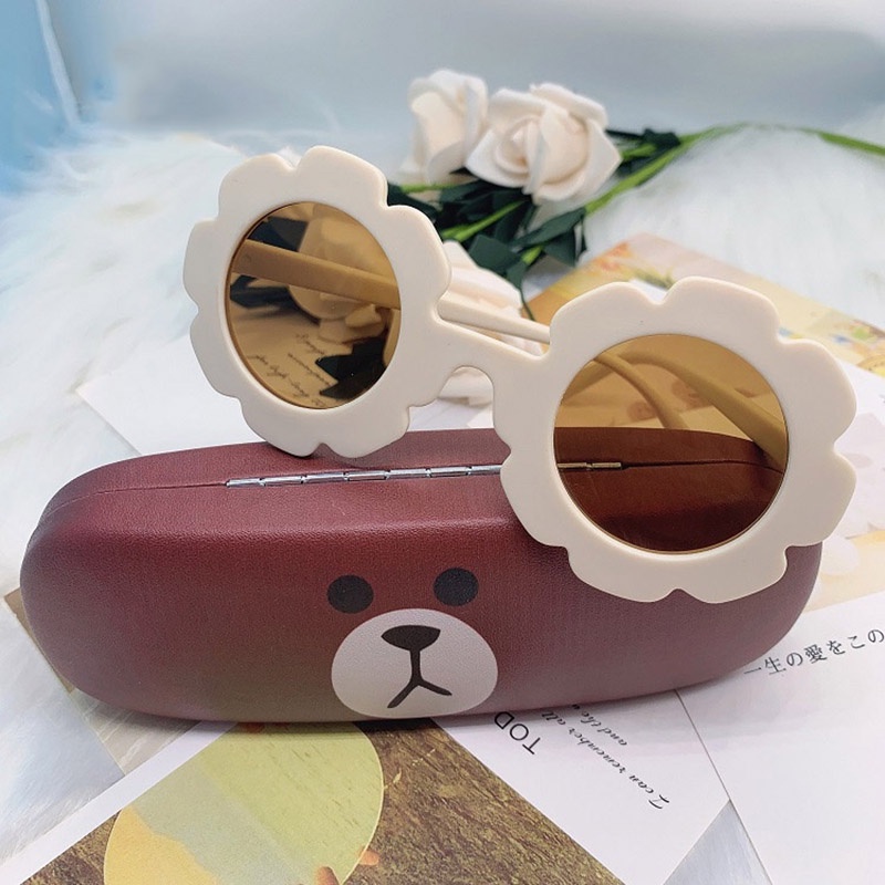 Kính râm chống tia UV thời trang hình hoa cho bé