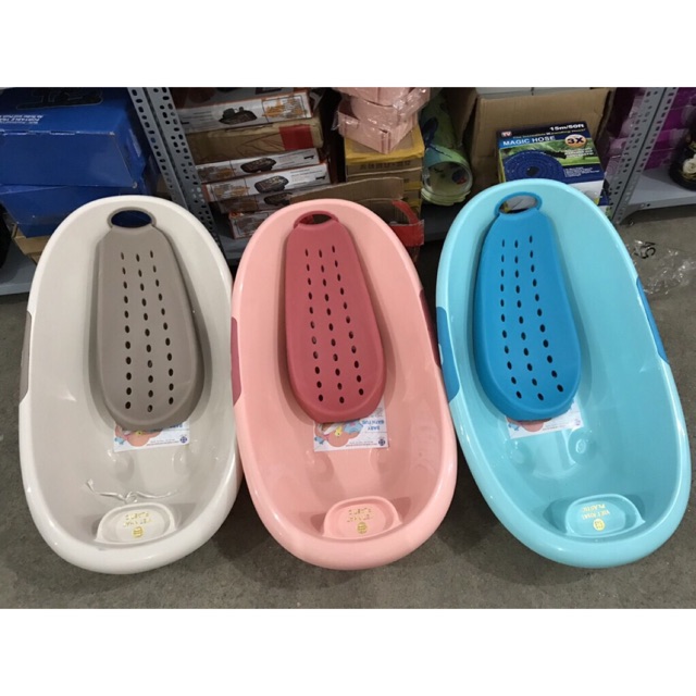 Chậu tắm elip Việt Nhật có ghế đỡ