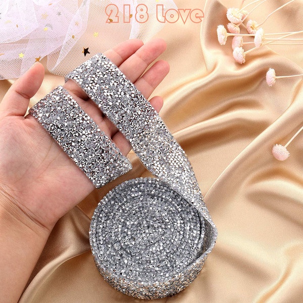 Dây Ruy Băng Đính Đá Kim Cương Giả 80cm Trang Trí Quần Áo Nhiều Màu Sắc Trang Trí Thủ Công