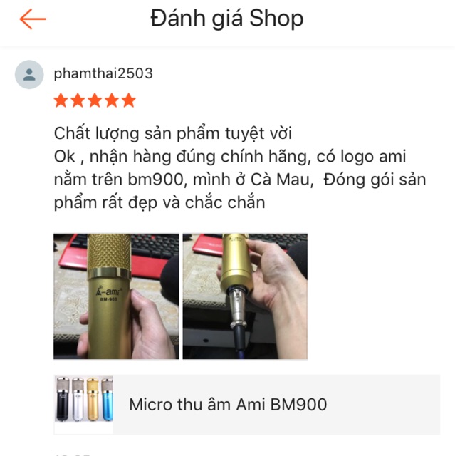 [Mã ELHACE giảm 4% đơn 300K] [Freeship toàn quốc từ 50k] Micro thu âm Ami BM900