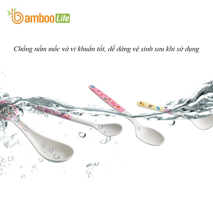 Thìa ăn dặm cho bé sợi tre Bamboo Life BL766 an toàn cho bé phong cách Nhật Bản