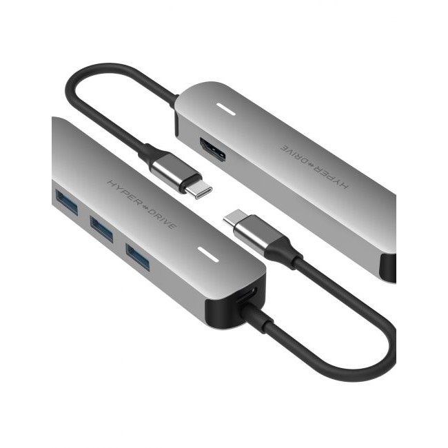 Cổng Chuyển HYPERDRIVE 4K HDMI 6-IN-1 USB-C Hub for Macbook, Ultrabook, PC & USB-C Device-HD233