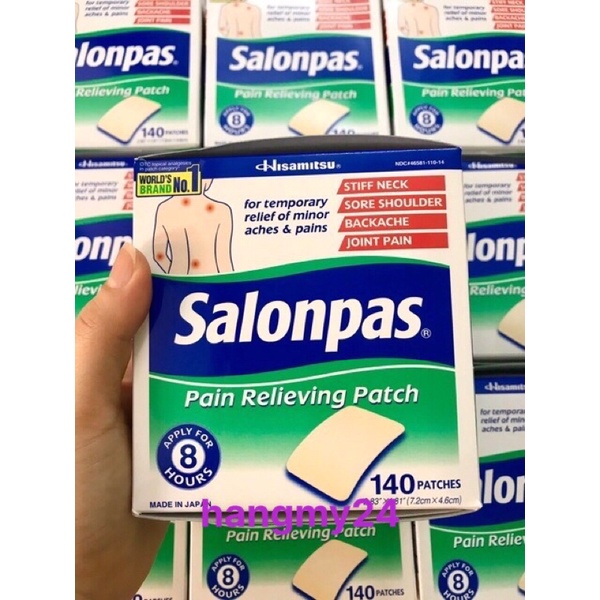 Cao dán Salonpas Pain Relieving Patch 140 miếng