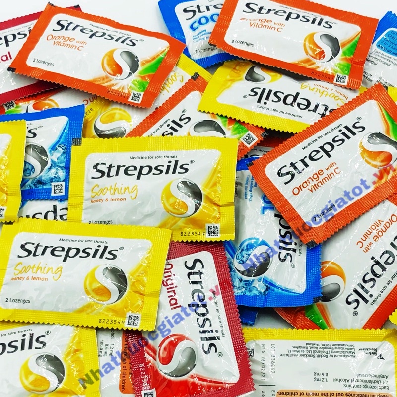 COMBO 4 GÓI VIÊN NGẬM STREPSILS (2 VIÊN/ GÓI) HỖ TRỢ GIẢM HO HIỆU QUẢ