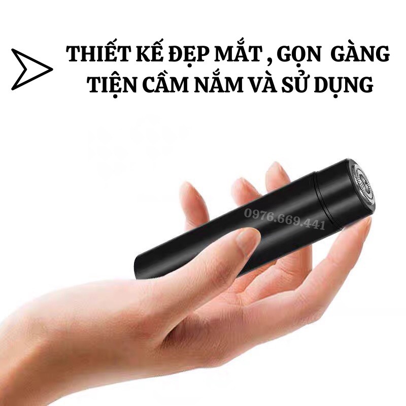 Máy Cạo Râu Mini Máy Cạo Râu Đa Năng Sạc Pin Siêu Bền Đầu Cạo Chống Nước Gia Dụng Thông Minh ASAKI