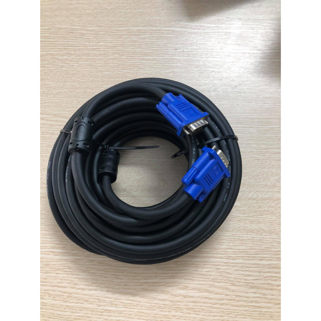 Dây cáp VGA 15m ( Màu Đen ), Bảo Hành 3 Tháng, Thiết Kế Chống Nhiễu Giúp Ổn Định Đường Truyền
