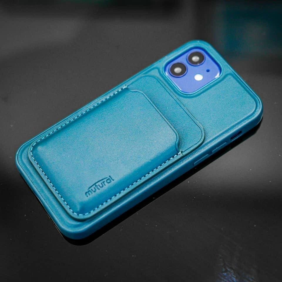 Ốp Da 2in1 hỗ trợ sạc không dây Wallet  chính hãng MUTURAL