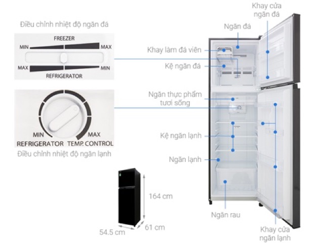 Tủ lạnh Toshiba Inverter 253 lít GR-B31VU SK (2019)(Miễn phí giao tại HCM-ngoài tỉnh liên hệ shop)