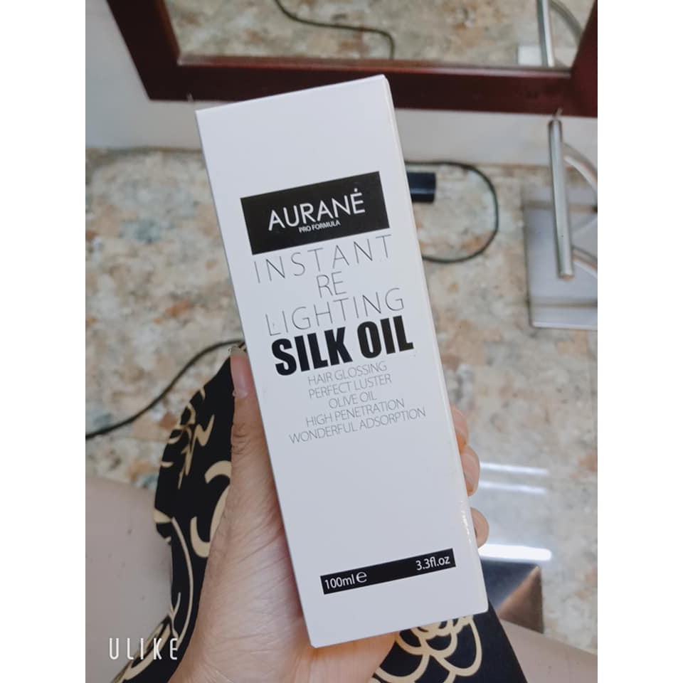 TINH DẦU BÓNG MƯỢT TÓC CHIẾT XUẤT OLIVE AURANE INSTANT RE LIGHTING SILK OIL 100ML CHÍNH HÃNG - 8220