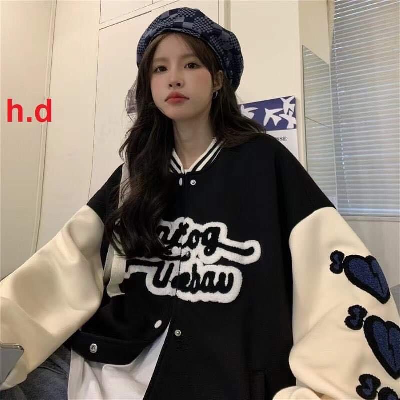 Áo khoác bomber Jacket nam nữ HAU Hàng loại 1 cá tính Trend 2022 phong cách Hàn QuốcChất nỉ vs gió chống nắng