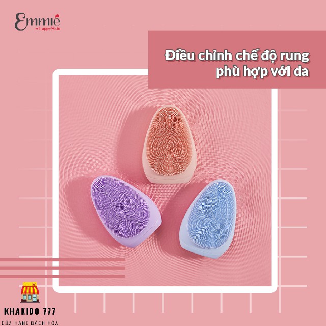 Máy Rửa Mặt Chuẩn Spa Emmié by HappySkin, Máy Massage Chăm Sóc Da Mặt Emmie