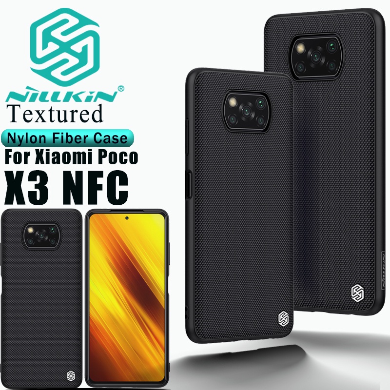 Ốp điện thoại TPU PC kết cấu sợi nylon Nillkin mỏng nhẹ bền không trượt cho Xiaomi Poco X3 NFC / POCO X3 Pro