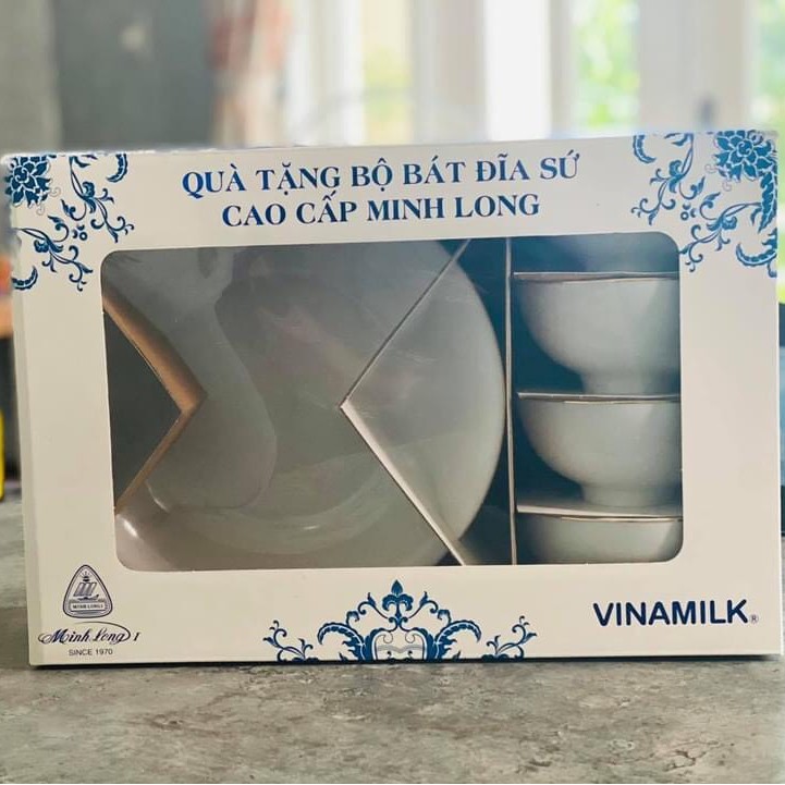 [GIAO GRAB-NOW] BỘ BÁT DĨA SỨ CAO CẤP MINH LONG - HÀNG KM VINAMILK