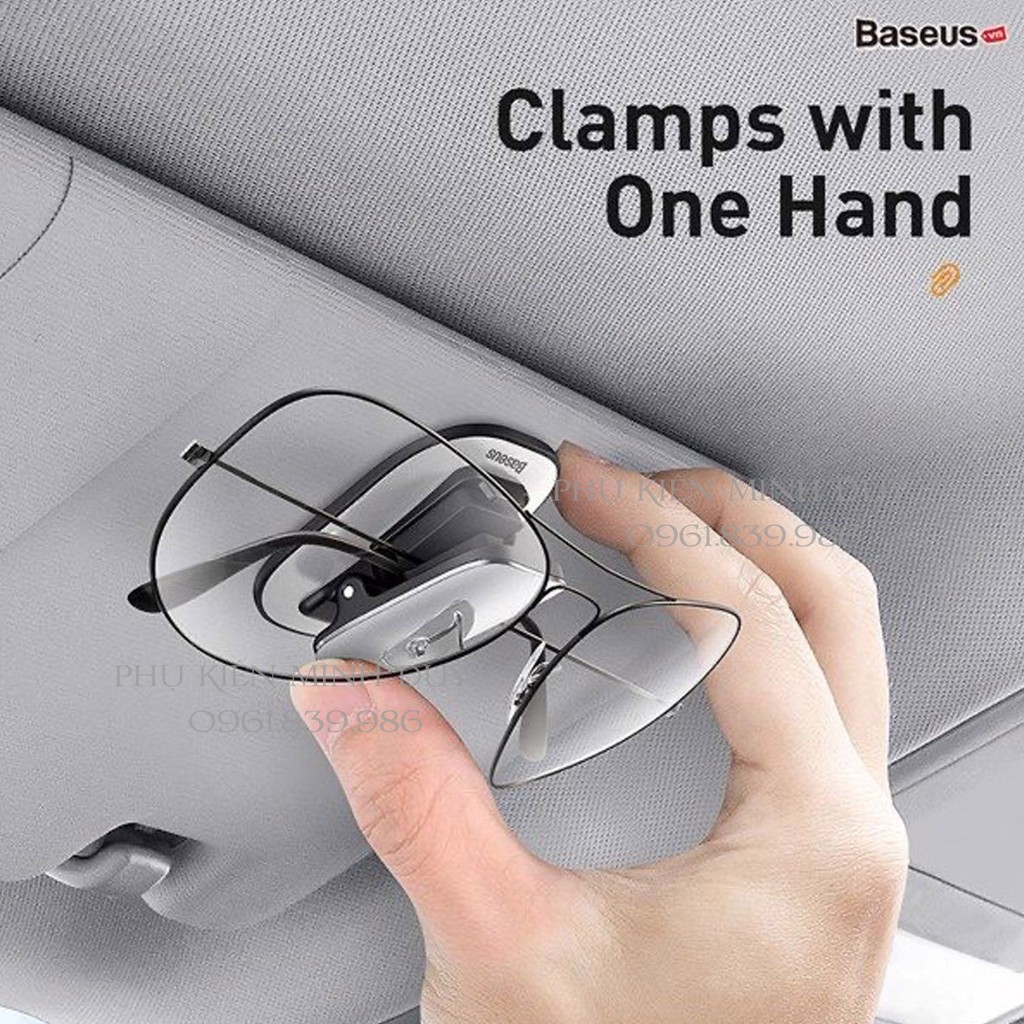 Kẹp treo kính và đồ dùng trên xe hơi Baseus Platinum Vehicle Eyewear Clip