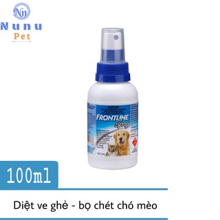 Thuốc xịt trị ve ghẻ, bọ chét cho chó, mèo - Frontline Spray 100ml