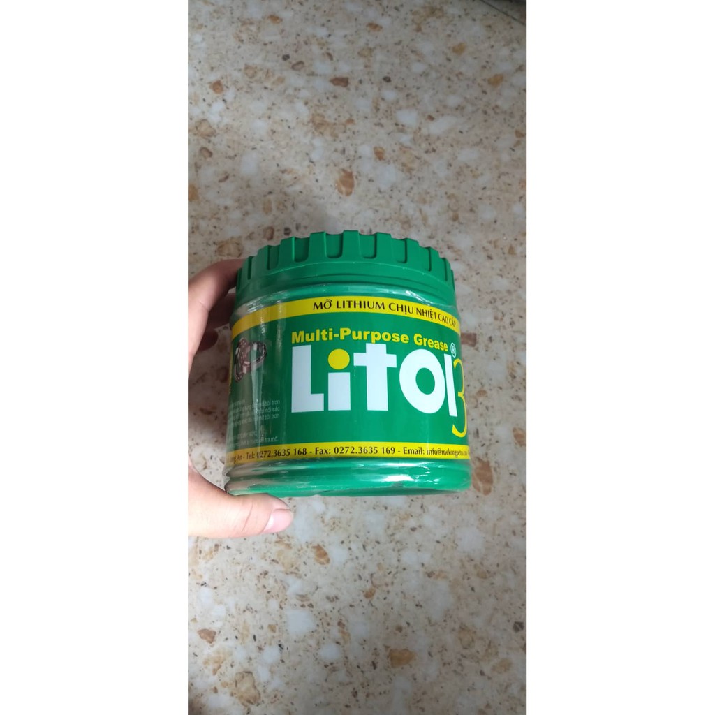 Mỡ Bò Bôi Trơn , Chịu Nhiệt Litol-3 (xanh, vàng ) 400g