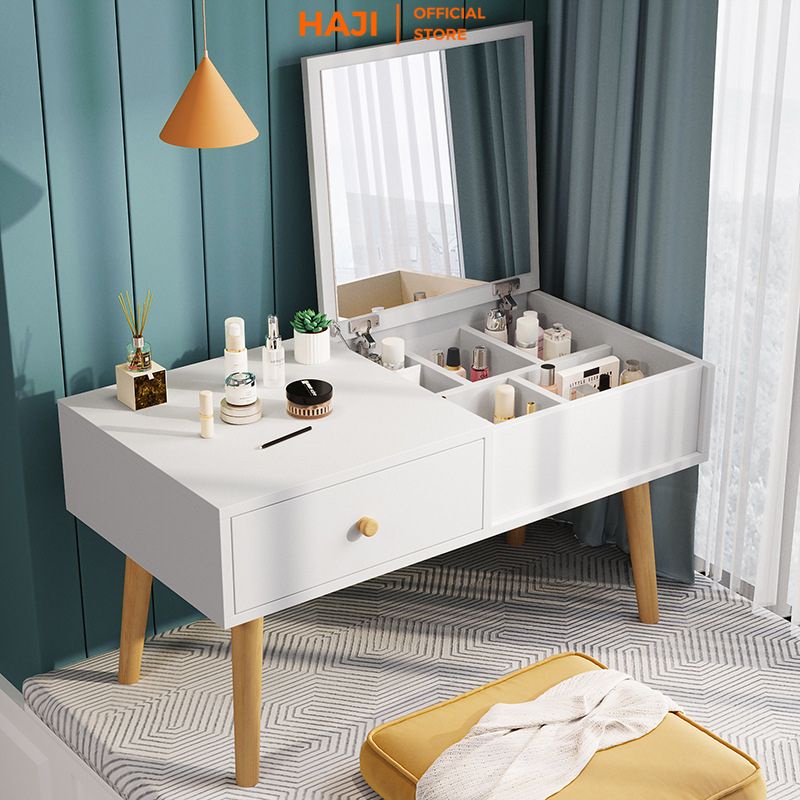 Bàn trang điểm ngồi bệt gương gấp mở tiện dụng HAJI A143