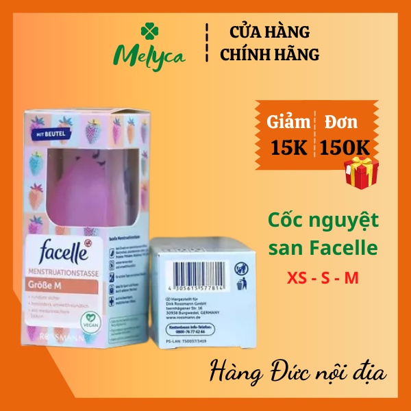 Cốc nguyệt san Facelle size XS-S-M mẫu mới, nhập khẩu từ Đức - Shop Me