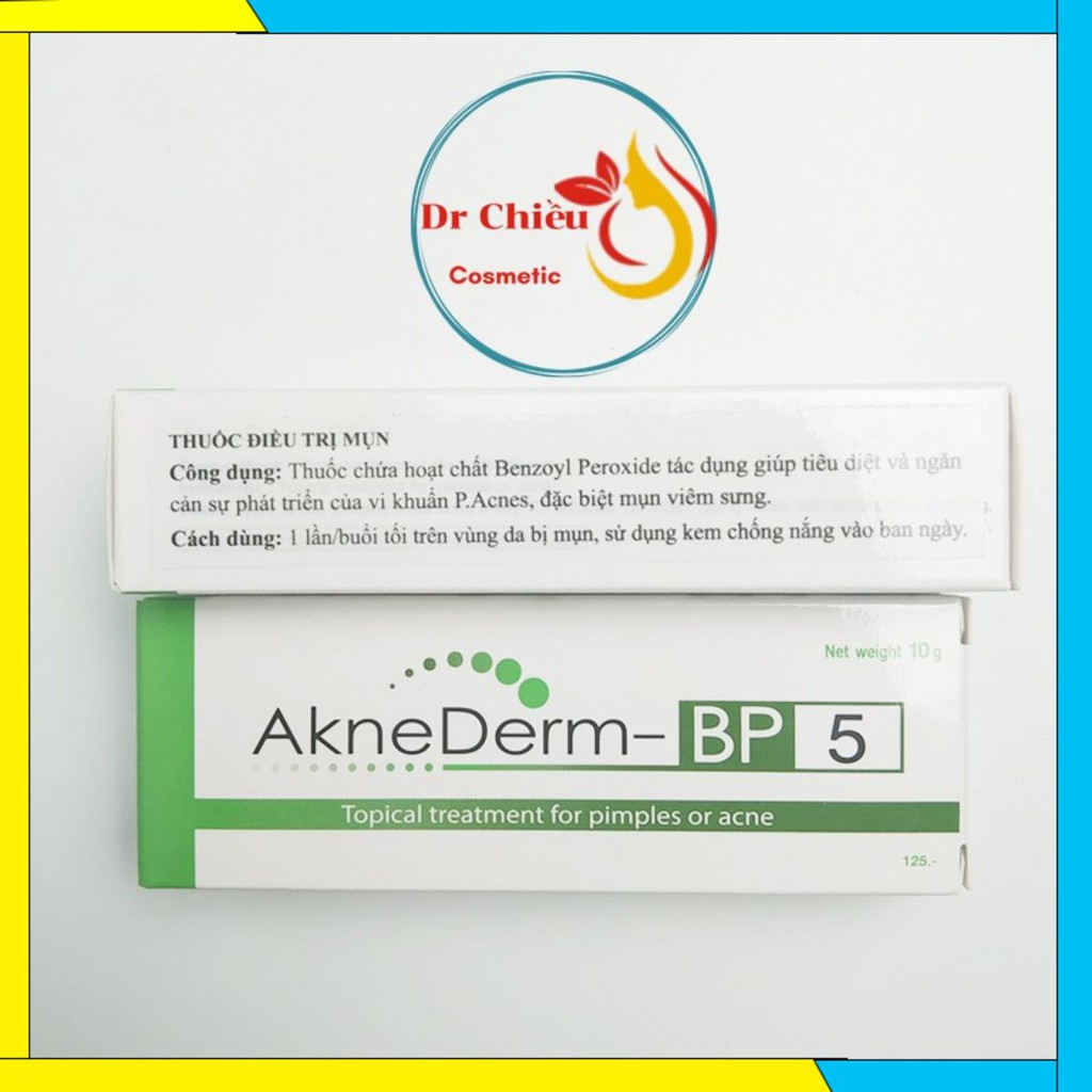 Aknederm Benzoyl Peroxide [10g] [CHÍNH HÃNG] Kem giảm mụn bọc, sưng, mủ