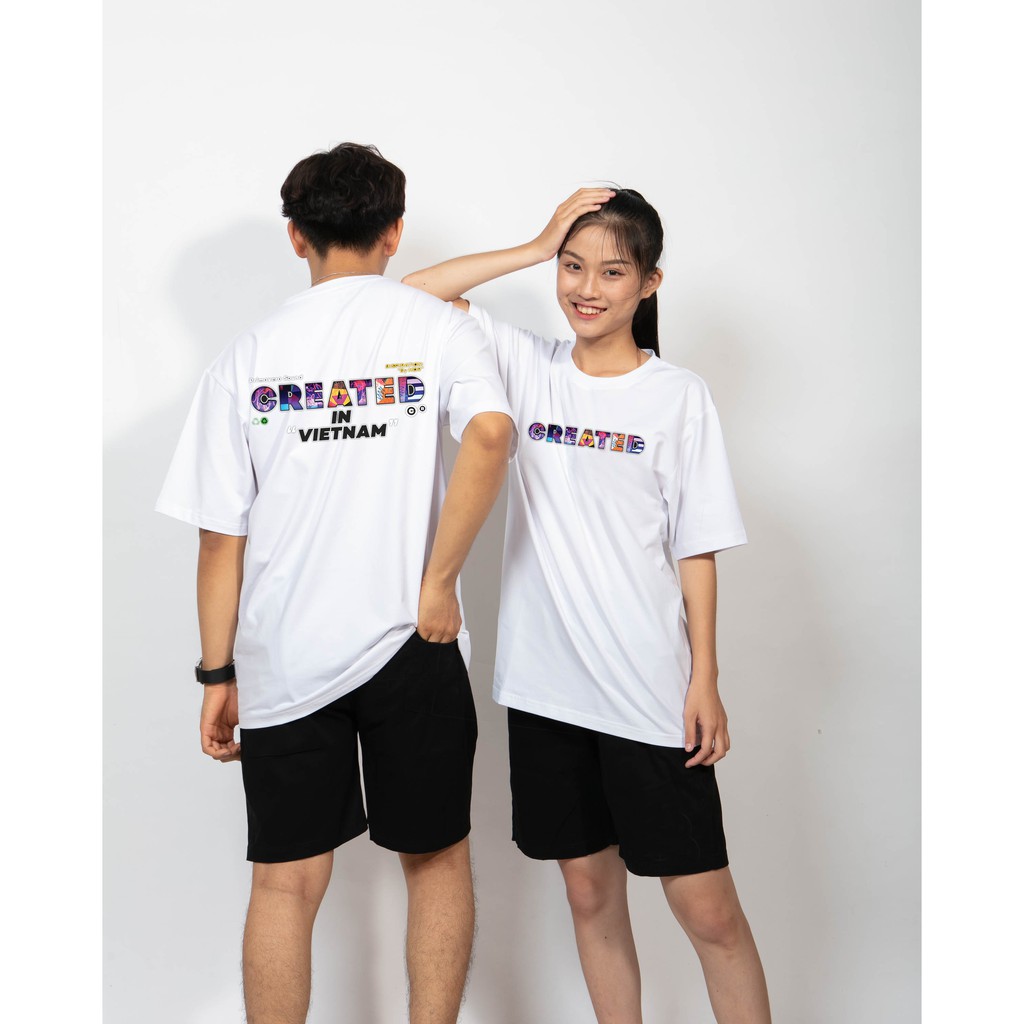 Áo phông form rộng tay lỡ Unisex Thun Nam Nữ Created Local Brand Mi Midori