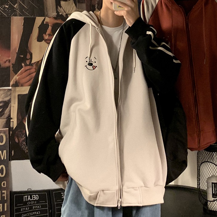 Áo khoác hoodie có mũ trùm đầu kích thước rộng thời trang cho giới trẻ