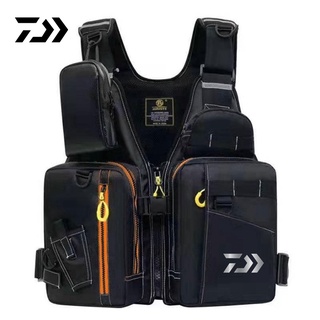 Áo Phao Câu Cá Sát Nách Phối Nhiều Túi Chống Thấm Nước Daiwa Cho Nam