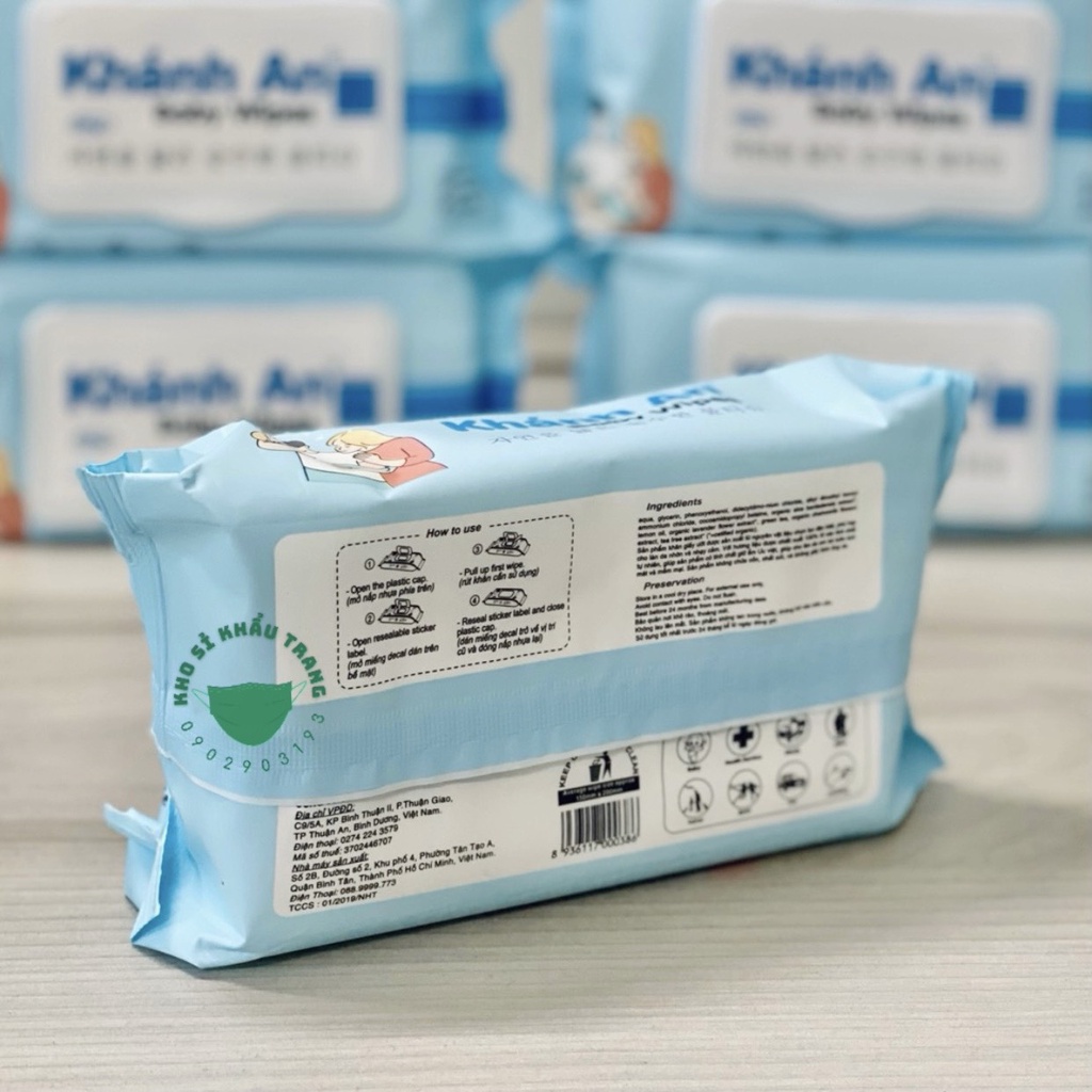 [Giá Sỉ] Khăn ướt baby Khánh An hương thơm dịu nhẹ